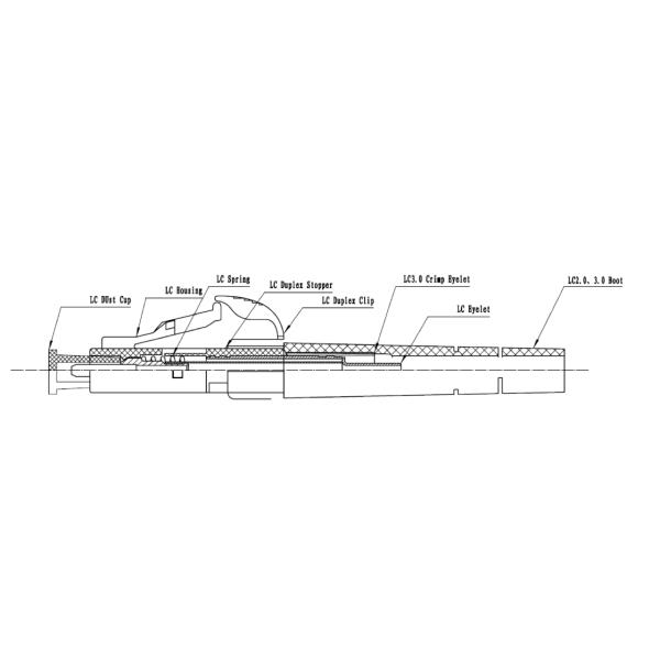 LC Duplex Fiber Optic Connectors One Piece Unassembled SM MM For 3.0mm Cable