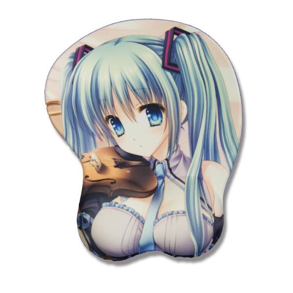 No Fade Anime Girl custom 3D Mouse Pad With Wrist Rest Art Printed