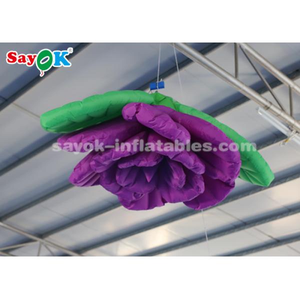 Смертной казни через повешение украшения освещения пурпура 2м цветок раздувной розовый для оформления этапа лобби
