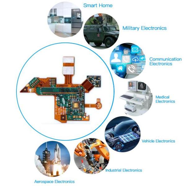 6 Llayers 6mil Rigid Flex Multilayer PCB Board Immersion Silver