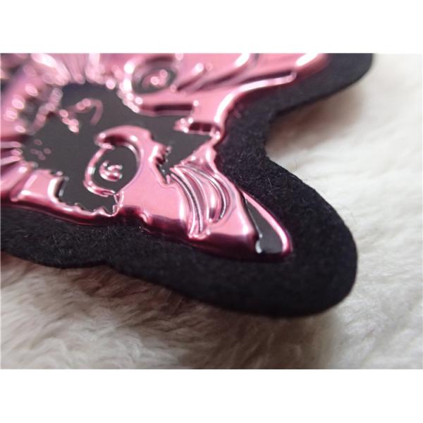 Durable Embossed Leather Patches Red TPU Logo / Leather Clothing Labels