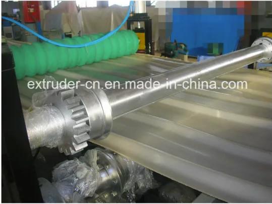 PVC PMMA Corrugated Roofing Plastic Sheet Extrusion Line , Glazed Tiles Machine