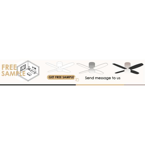 2- 1stshine 42 polegadas Smart Remote LED ventilador de teto com 4 lâminas reversíveis e motor