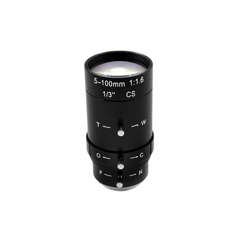 1MP 5~100mm 20X 1/3 F1.6 CS-Mount Metal Glass Manual Iris Zoom Security Monitoring Lens for Consumer Electronics