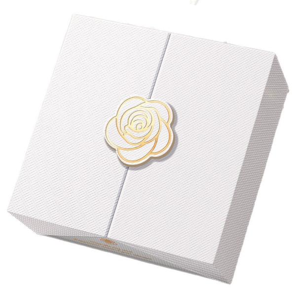 Luxury Skincare Gift Box Set Premium White Rose Gold Packaging Magnetic Closure