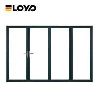 Aluminium Bifold Folding Patio Doors Double Clear Tempered Glass OEM