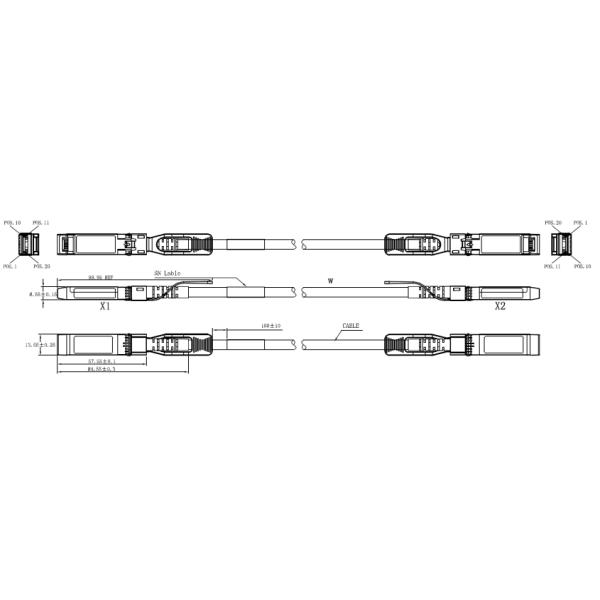 Кабель SFP28 DAC, медь 25G Twinax 3M привязывает Cisco совместимый