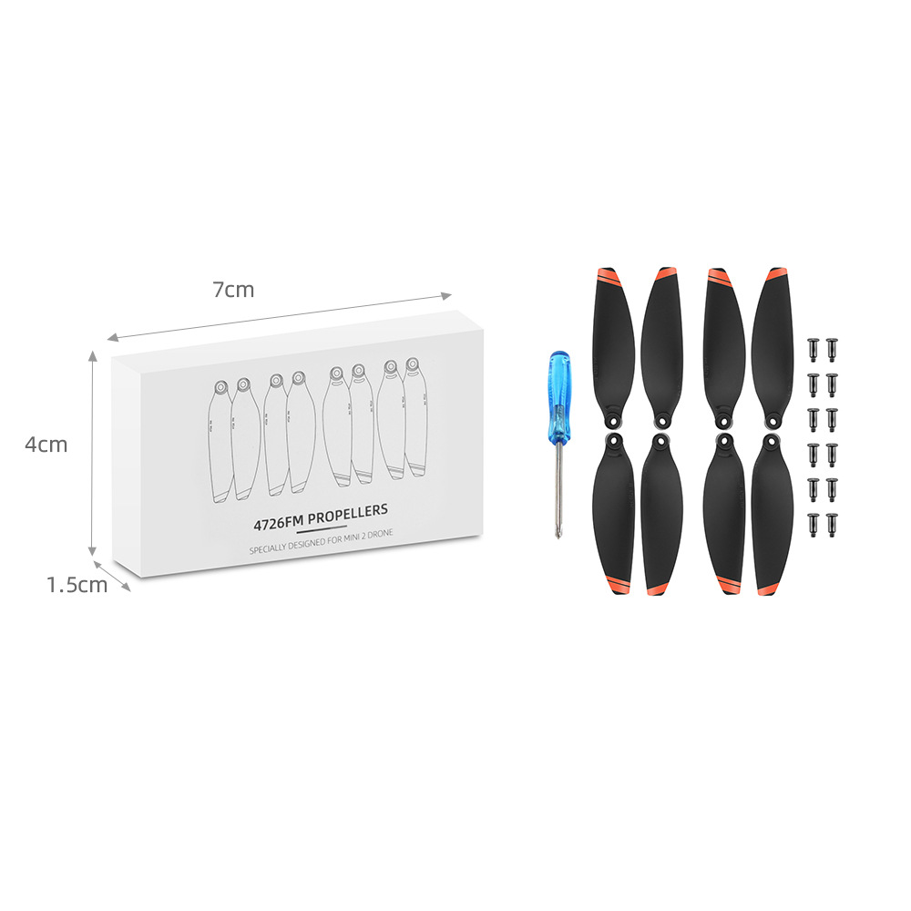 Original For Dji Mavic Mini 2 Propellers Orange 2/4k Se Blades 4726f Wing Accessories