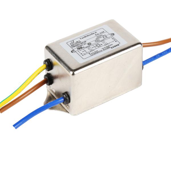 YB12D1 3A Wire Lead EMI Filter Single Phase Power Line Filter For Electromechanical Equipment