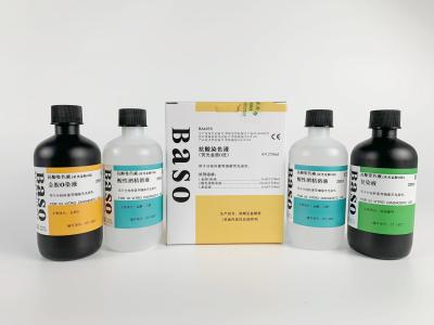 4 × 250 ml 4 × 500 ml de tache acide rapide Auramine O tache Colorant fluorescent Tache tuberculeuse