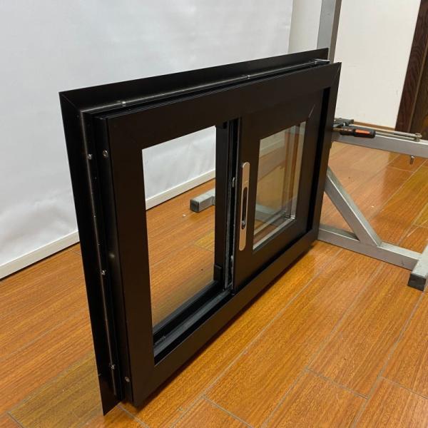 Energy Saving Windproof Double Tempered Glaze Aluminum Sliding Bathroom Window