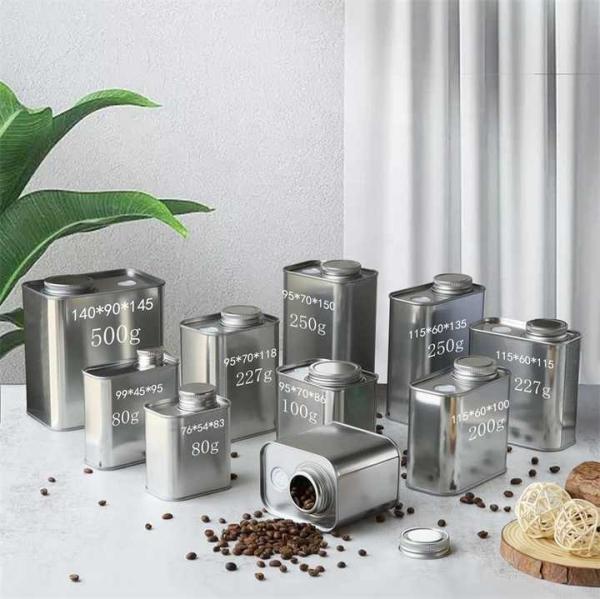 Metal Packaging Container Food Grade Beautiful Small Eco Friendly Airtight Empty Matcha White Round Tea Tin Can Boxes