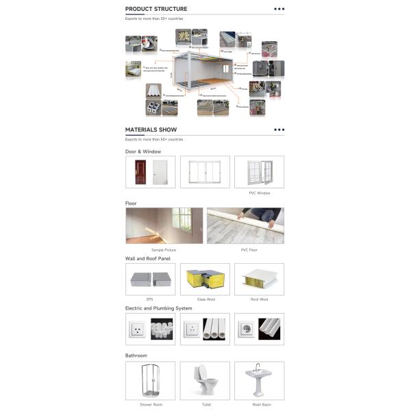 Rectangle Fast Install Detachable Container Office with Steel Frame