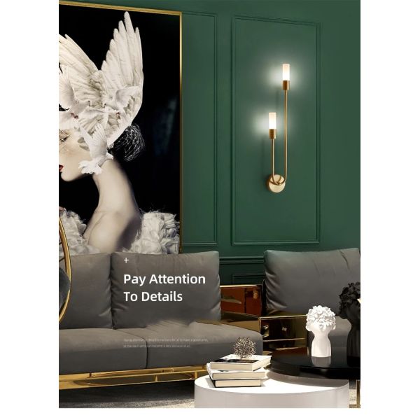 Luxury Wall Lamp Bedside Background Lamp Home Decoration Modern Led strip Crystal mirror headlights(WH-MR-84)