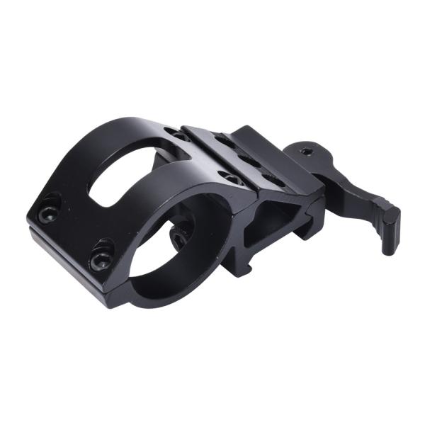 Quick Detachable Scope Mount 30mm Offset Ring for 21mm Side Mount in Matte Black