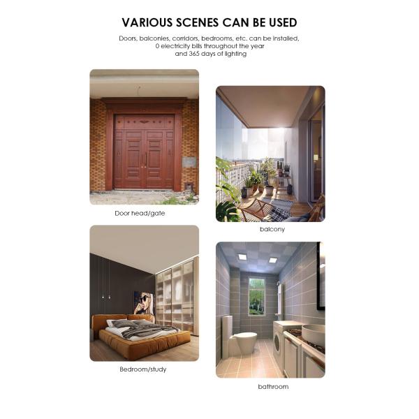 Света предохранения от глаза светов сарая солнечной энергии Alu 6000K квадрата солнечные крытые для газебо