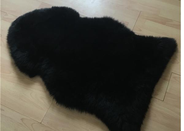 O preto cinzento real do tapete de oração da pele de carneiro de Austrália tingiu o tapete longo de lãs da pele de carneiro