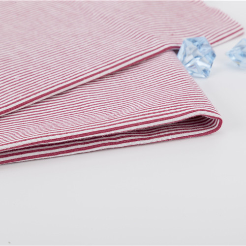 40S Полосатая трикотажная ткань двойная пряжа мягкая текстура 200 г чистого хлопка для спортивной одежды