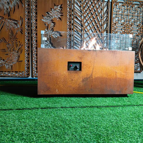 tabela de pátio exterior dos poços SUS304 do fogo de gás do jardim de 600mm com o poço do fogo do propano