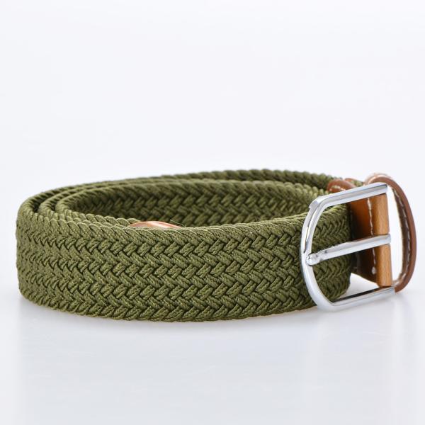 Stretch Unisex Fabric Elastic Belt 105cm Mens Braided Belts For Jeans