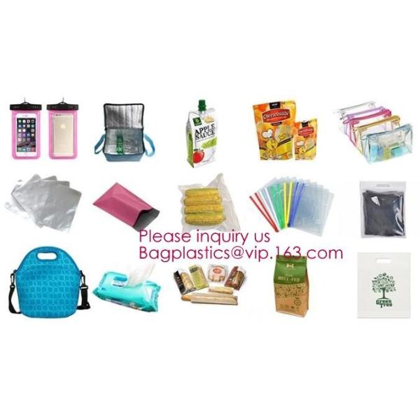 Custom Packing Aluminum Foil Zip-Lock Grocery Handle Thermal Insulation Cooler Bag For Outdoors,Promotional Insulated La