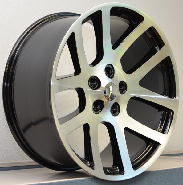 20 SRT10 Machine Black All Season Tires Wheels Rims RAM 1500 2WD 4WD 5x5.5