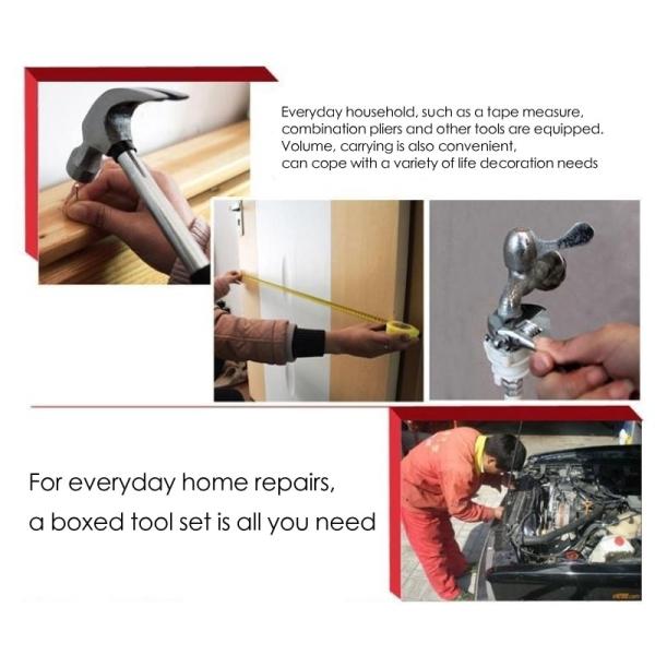 JYH-HTS11-3 12pcs Home Car Repair Tool Kit Screwdriver Hammer Wrench Home Hardware Tools