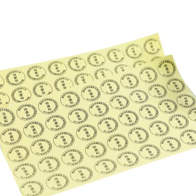 Round Transparent Clear Labels Moisture Proof Self Adhesive Product Labels