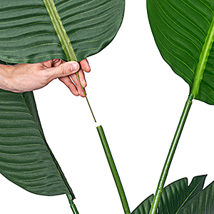 Artificial Bird of Paradise Plant 4 Feet Faux Palm Tree with 8 Trunks Faux Tree for Indoor Outdoor Modern Decoration