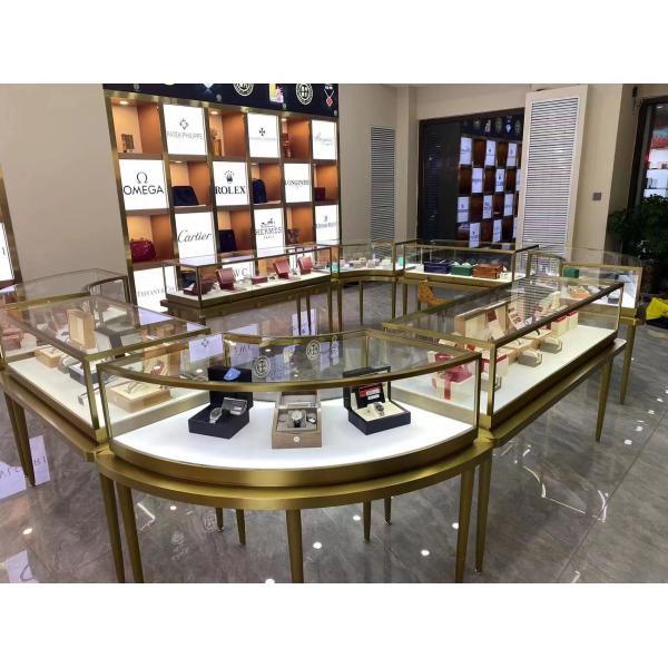 Versatile Luxury Jewelry Counter Showcase Countertop Display Case Anti Rust