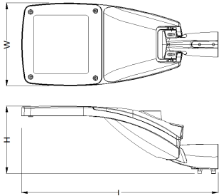 Общественная внешняя верхняя часть столба привела уличный свет 220v 30w 40w 50w Ip66