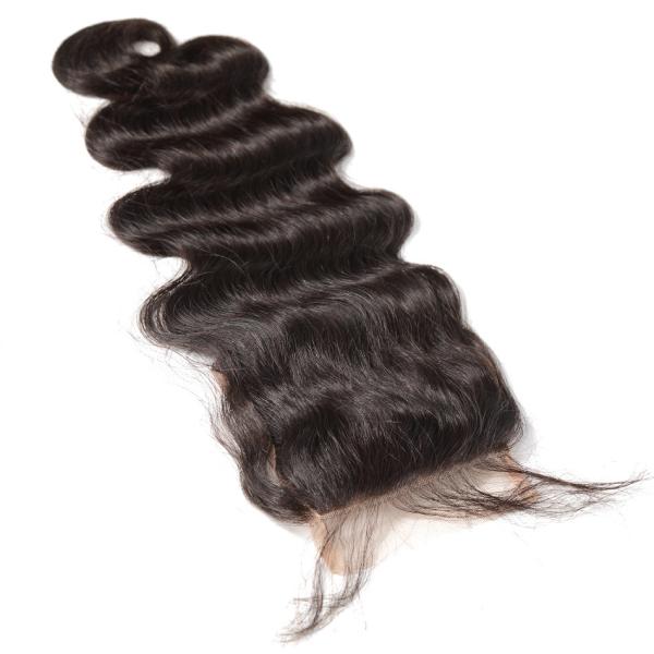 Natural Baby Hair 4X4 Lace Top Closure Hair Extensions 18 Inch OEM