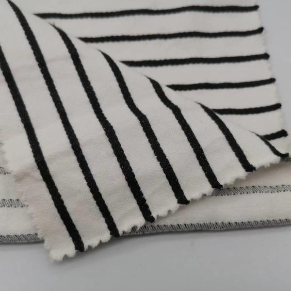 Blended Home Textile Fabrics Antibacterial Breathable Stripe 30% Linen 70% Cotton