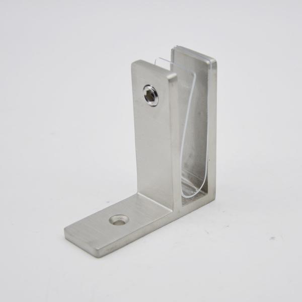 Stainless steel Glass clamps 90 degree RS2315 wall to glass, 70X25mm, thickness 5mm, SS304 satin, mirror, black