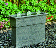 Granite Water Cast Stone Garden Fountains With Crystal Ball Outdoor Ornament