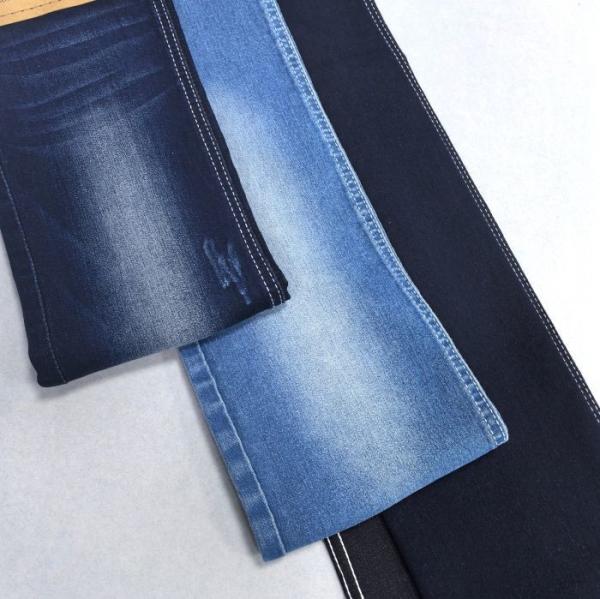 305GSM Tissu en denim satiné à haute étirement avec motif teinté en fil