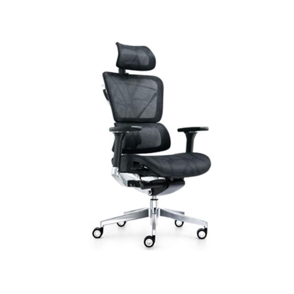 S preto deu forma ao descanso da cabeça de Mesh Swivel Office Chair With do espaldar