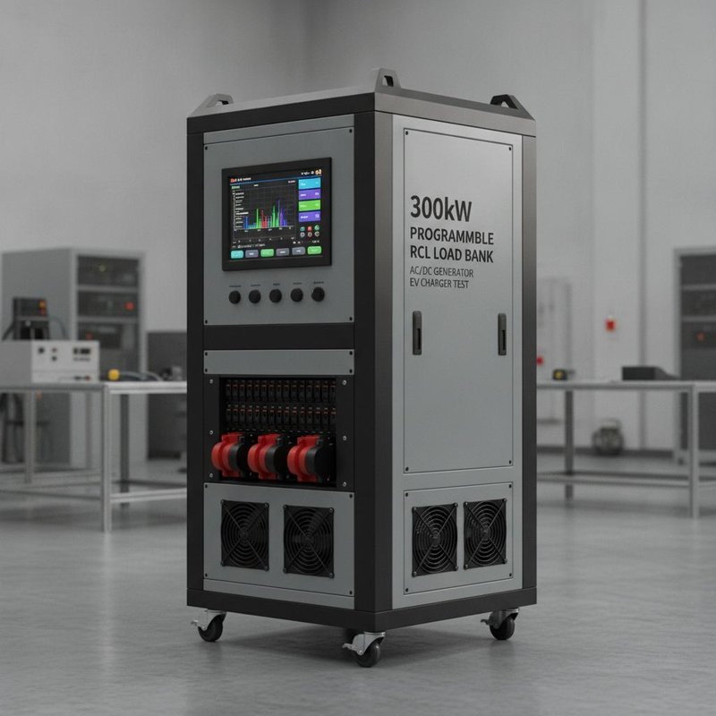 300kW Programmable RCL Resistive Inductive Capacitive Load Bank with Touch Screen AC DC Generator EV Charger Test