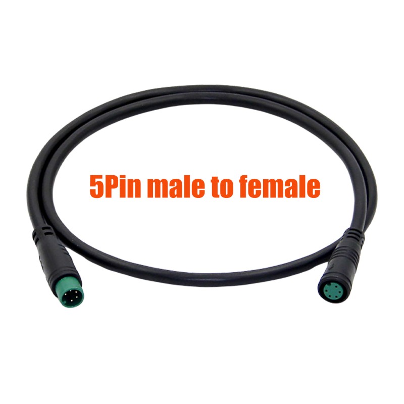 M8 5Pin 60cm Extension Cable Circular Connector with Flame Retardant PVC and 15 A Rated Current for E-BIKE Parts