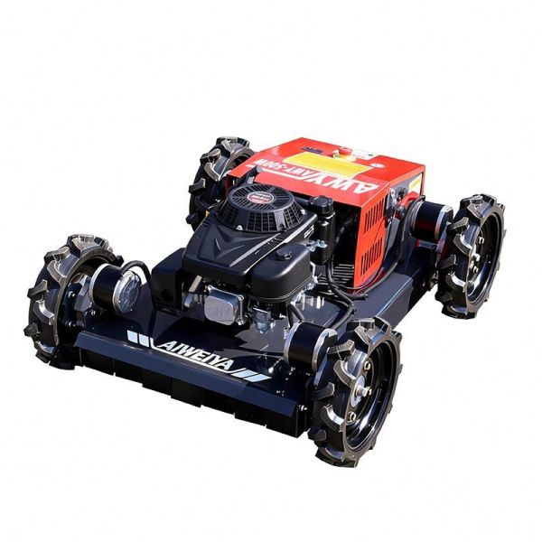 Self-Propelled Cordless 4-Stroke Industrial Grade Lawnmower with Remote Control and Four-Wheel Drive for Orchard and Farm Use