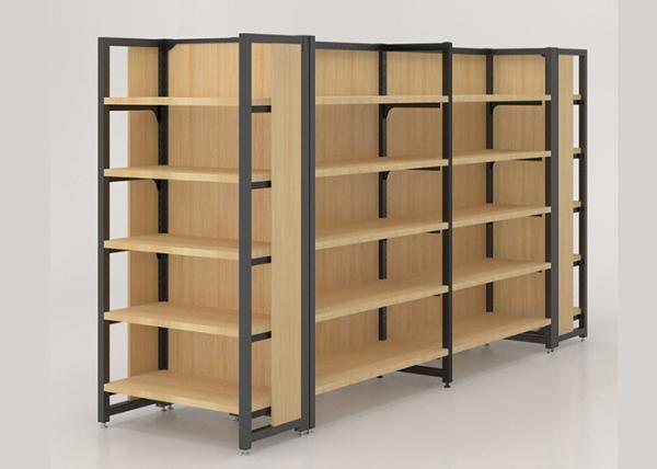 Nakajima Style Wooden Metal Shelving Unit Multi Storey For Supermarket / Shopping Mall