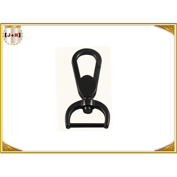 Black 1 Inch Gun Sling Swivel Clips For Handbags , Snap Hook Hardware With D Rings