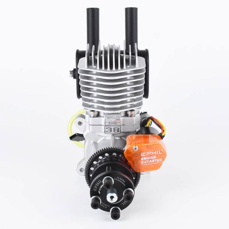 X-38Cc-R Pro Model Single Cylinder Two-Stroke Aircraft Engine Gasoline with Electric Start Rear Fixed Wing-Metal Material
