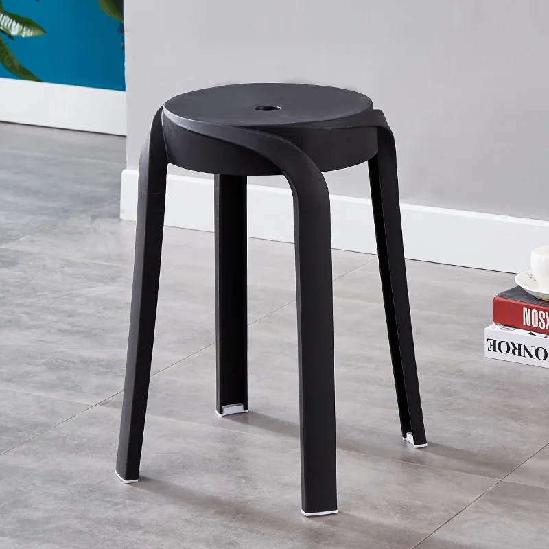 Rubber Chairs Stackable Dining Windmill Folded Plastic Stools for Home Functional and Stylish