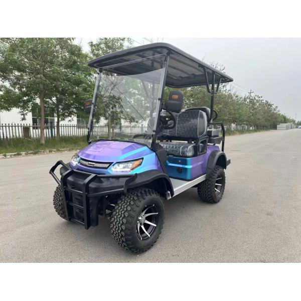 2024 New 2+2 Seater Electric Golf Cart Chameleon Color Electromagnetic Brake Lithium Battery off-road tires