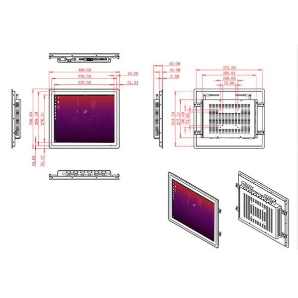 17-Inch Reliable Linux Monitor for Industrial Operations and Security Panels