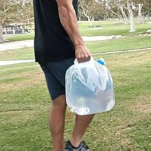 BPA Free Collapsible Water Container With Spigot, Camping Water Storage Carrier Jug For Outdoors Hiking Backpack & Survival Kit, Foldable Portable Water Canteen 1.3/2.6/5.3 Gallon