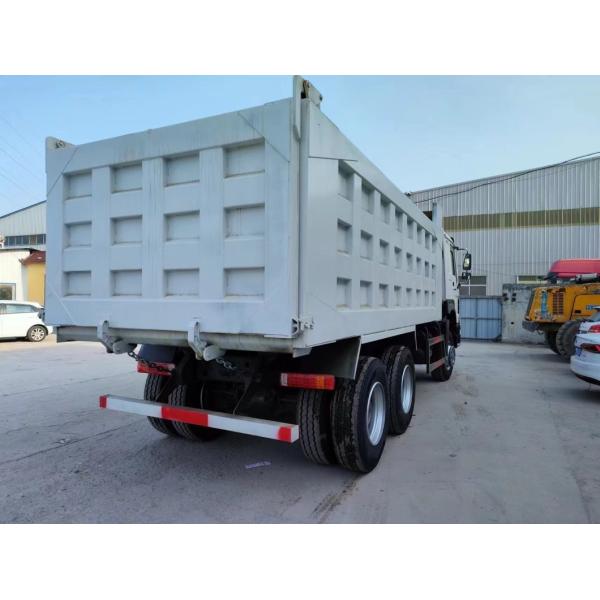 6×4 Front Lifting Style Dump Truck 351-450HP Secondhand Sinotruck HOWO 10wheeler White