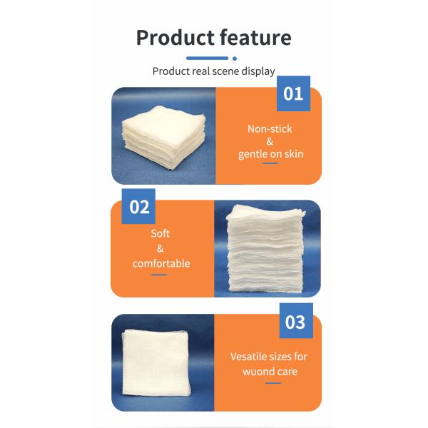 10cm Absorbent Gauze Dressing Swabs Non Sterile 40s 19x14 Non Woven Swabs