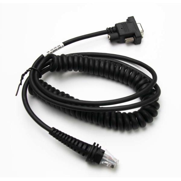 Coiled Retractable Barcode Scanner Cables 3m 9.8ft Rs232 DB9 For Honeywell